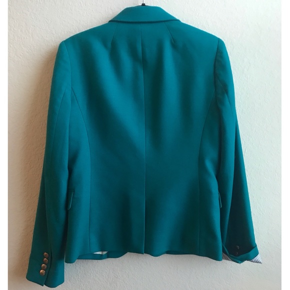 J. Crew Teal blazer! Size 0! - Picture 3 of 7